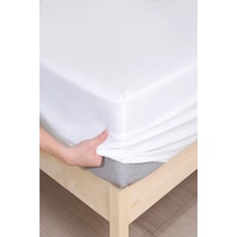 Bebesi 60x120 Cm Bebe Fitted Alez Pamuk Sıvı Geçirmez Beyaz