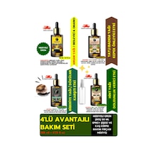 Amazeus 4'lü Bakım Seti ''saç, Cilt Ve Kaş/kirpik Genel Bakım'' %100 Saf Argan,tatlı Badem,biberiye,hint