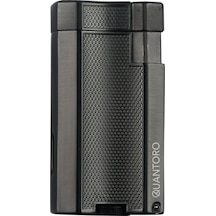Quantoro Çift Torch Pürmüz Gunmetal Metal Puro Çakmağı - Trz1083