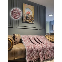 Lüks Pamuklu Koltuk-çekyat Örtüsü 170x220 Bordo Çift Taraflı ,terletmez ,kaymaz ,toplanmaz Bordo