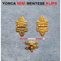 Yonca Dekoratif Mini Menteşe ve Tavla Klipsi Sarı Renk