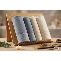 Quadruple Bej-beyaz Best Set Hamam Takımı