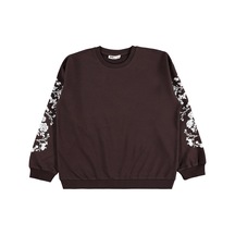 Civil Girls Çiçek Baskılı 10-13 Yaş Sweatshirt - Kahverengi Koyu Kahverengi