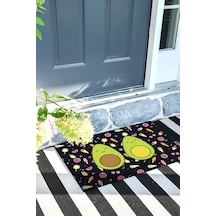 Tr Avakado Kapı Önü Paspası Dekoratif Kapı Paspası Dış Mekân Paspas Ev İçi Paspası 45x70cm Diğer