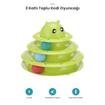 3 Katlı Kedi Oyuncağı - Toplu Döner Kule