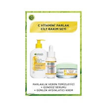 Garnier Serum 30 ML + Aydınlatıcı Krem 50 ML + C Vitamini Parlaklık Veren Temizleyici 250 ML