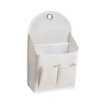 Monyee Duvar Monteli Oxford Kumaş Organizatör - Su Geçirmez, Çok Amaçlı, Küçük Eşyalar İçin 40x23x9 Cm Beyaz