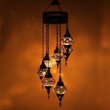 Dekoratif MOZAİK DEKORATİF EL YAPIMI AVİZE TAVAN LAMBASI