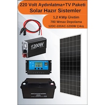 N&D Lighting Tv+aydınlatma Venti Mono Solar Paket 220 Volt -1.2kwp