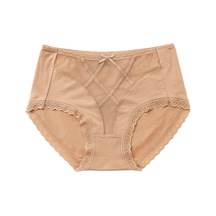 Unreal Underwear 6li Set Kadın Yüksek Bel Dantelli Toparlayıcı Külot Pamuklu Ve Rahat Bej