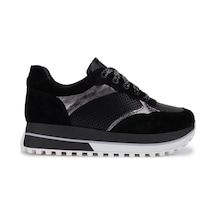 Tamer Tanca Kadın Hakiki Deri Siyah Süet Sneakers & Spor Ayakkabı 775 383 Bn Ayk Y25 Syh Suet/dr Siyah-süet