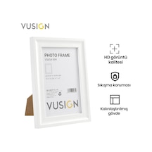 Vs656-wh Mdf Fotoğraf Çerçevesi 15x20 Cm Beyaz Kabartmalı Çerçeve Masaüstü Ve Duvar Askılı