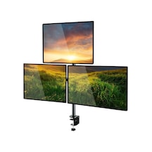Ergoflex Ef53 Üç Ekran Montaj Asansörlü 13-27inch Monitör Standı