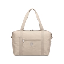 Smart Bags Orta Boy Su Geçirmez Extra Hafif Krınkıl Kumaş El Valizi Ve Spor Çantası Bej