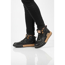 Marcomen Siyah Hakiki Deri Bağcıklı Erkek Sneaker 152-18111 M Siyah