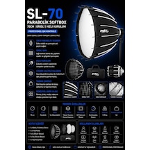 Pdx Sl-70 Softbox 70cm Parabolik Gridli Kolay Kurulum