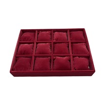 12-li - 659 - Anfora Kumaş Yastıklı - Ilkestor - Tabla Bordo Açık Gri