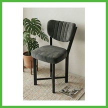 Vaveni Sandalye 1 Adet Baby Face Kumaş Metal Modern Mutfak Sandalyesi Cafe Balkon Ofis Elma 9815 Antrast Arz Çok Renkli