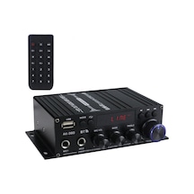 Wezone Ak-390 Ev Araç Mini Bluetooth Güçlendirici 40wx2, Fm Radyo, Usb, Çift Mikrofon Girişi, Işıklı Ekran