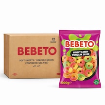 Jelibon 12 Li Paket Meyve Aromalı 1 Kg Şeftali Halka
