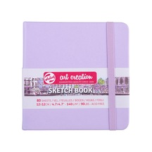 Eskiz Defteri 80 Yaprak, 12 X 12 Cm, Pastel Mor