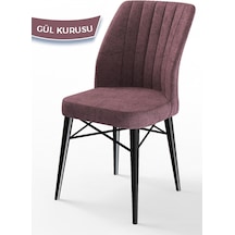 Canisa Flex Serisi, Üst Kalite Yemek Odası Sandalyesi, Gürgen Siyah Ahşap Ayak Gülkurusu Sandalye Sandalye Gülkurusu Ayaklar Siyah