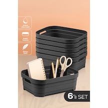 6'lı 2,8 Litre Saklama Kutusu Antrasit Antrasit