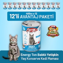 Energy Ton Balıklı Yetişkin Yaş Kedi Maması 400 G - 12 Adet