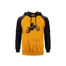 Motokros Endurocross Sarı Renk Reglan Kol Sweatshirt Sarı