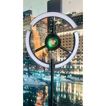 Yüceeller Rgb Modern Led Lambader Dim Edilebilir Siyah
