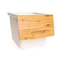 Bambu Çok Amaçlı Tekerlekli Organizer 33 Lt Tek Modül 4 Adet