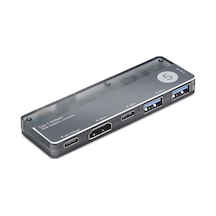 Type-c 3.1 Gen1 Hub Pd Hdmı 4k 5 Port 5 Gbps Alüminyum Gri Tuh353