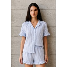 Norcia Sports Kadın V Yaka Comfort Fit Mavi Pijama Takımı Çok Renkli - 929322787 Çok Renkli - 929322787 Çok Renkli