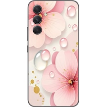 Samsung Galaxy A54 Uyumlu Damlalı Çiçekler Baskılı Silikon Kılıf Renkli