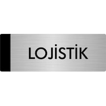 Metal Yönlendirme Levhası, Departman Kapı Isimliği Lojistik 10x20 Cm Gümüş Renk