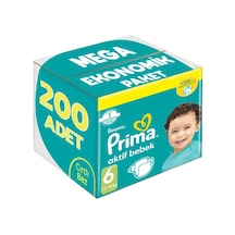 Prima Bebek Bezi Beden:6 13-18kg Extra Large 200 Adet 6 Numara