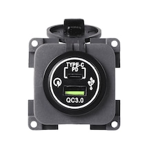 Cbe Mp2usbc/g 12v 3a Type-c + 3a Usb-a Kapaklı Şarj Soketi