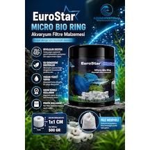 Eurostar Akvaryum Filtre Malzemesi - Micro Bio Ring - Üstün Bakteri Tutuşu - Özel Plastik Kutulu - File Hediyeli - 500 Gr