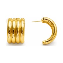 Çelik 4 Bombe Küpe Gold