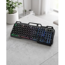 Rgb Aydınlatmalı Klavye Mouse Seti - Türkçe Q, Usb, Ayarlanabilir Dpı