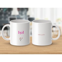 Işıl İsimli Kupa Bardak, İsimli Bardak, Hediye Kupa Bardak, Kahve Kupa Bardak