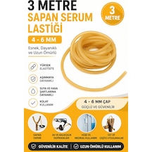 3 Metre Sapan Serum Lastiği 4-6 Mm Güçlü Elastik Kauçuk Avcılık Yedek Sapan Lastiği