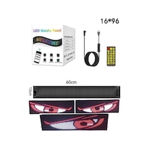 Esnek Katlanabilir Panel Led Cama Yapışır Uygulama İle Kontrol Dijital Tabela Kayar 60cm 16x96 Led