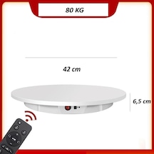 Ürün Ve Stüdyo Katalog Çekimi İçin Kumandalı Şarjlı Dönen Stand 80 Kg