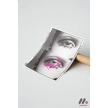 Göz Detaylı Kolaj Poster, Çerçevesiz Yüksek Kalite Duvar Afişi - Modern Ev Dekorasyonu