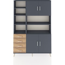 Arges Dolap 9 Raflı 4 Çekmeceli 4 Kapaklı 132x30x195 Antrasit-antrasit/çam Antrasıt/atlas Çam Arges Dolap 9 Raflı 4 Çekmeceli 4 Kapaklı 132x30x195 Antrasit-antrasit/çam Antrasıt/atlas Çam