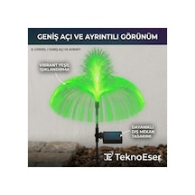 Solar Hint Çiçeği Led Bahçe Işığı - Fiber Optik Renk Değiştiren Dış Mekan Dekoratif Aydınlatma