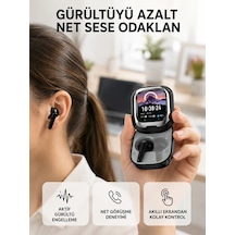 Aktif Gürültü Engelleme Özellikli Kablosuz Kulaklık - Akıllı Ekranlı Şarj Kutusu Renkli