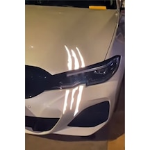 Monster Pençe Oto Far Sticker Beyaz 30 10 Cm