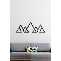 Mountain Metal Duvar Tablosu - 100 Cm - Siyah
